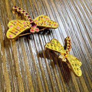 Vintage Dragonfly Brooch Pins (set)